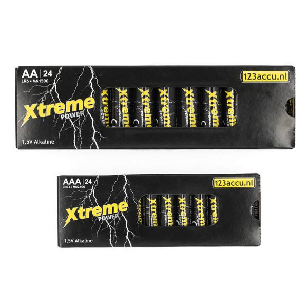 Combi deal: 123accu AA + AAA batterijen (2x 24 stuks) 121122 - 1