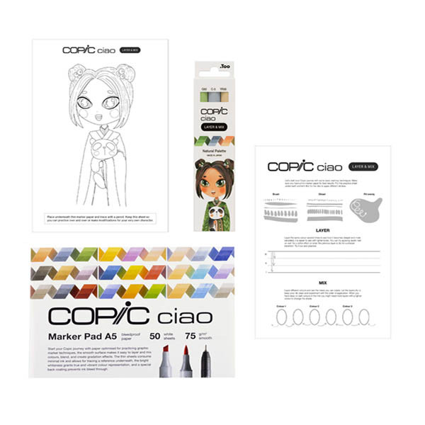 Copic Ciao Layer & Mix 3D starterset Manga Natural (5 stuks) 220750209 311058 - 2