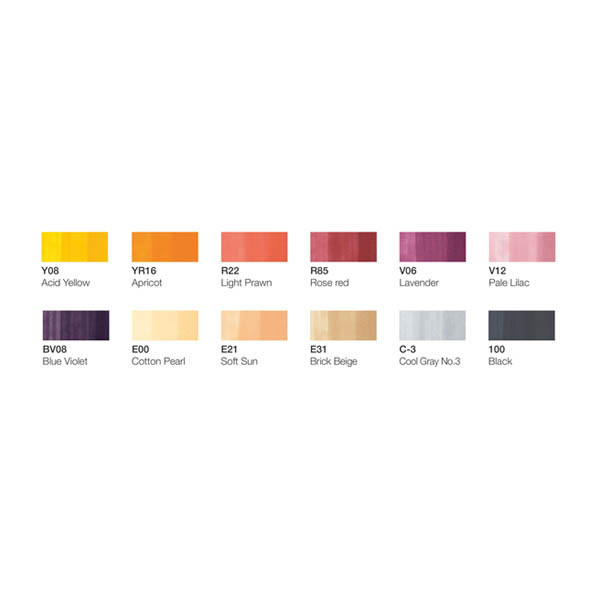 Copic Ciao markerset in map Manga Tones 1 (12 stuks) 22075733 311061 - 3