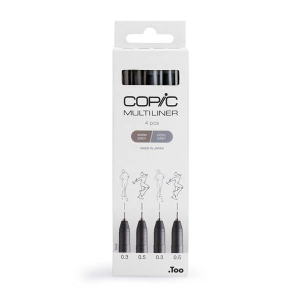 Copic Multiliner finelinerset meerkleurig (0,3 - 0,5 mm) 4 stuks 22075634 311067 - 1