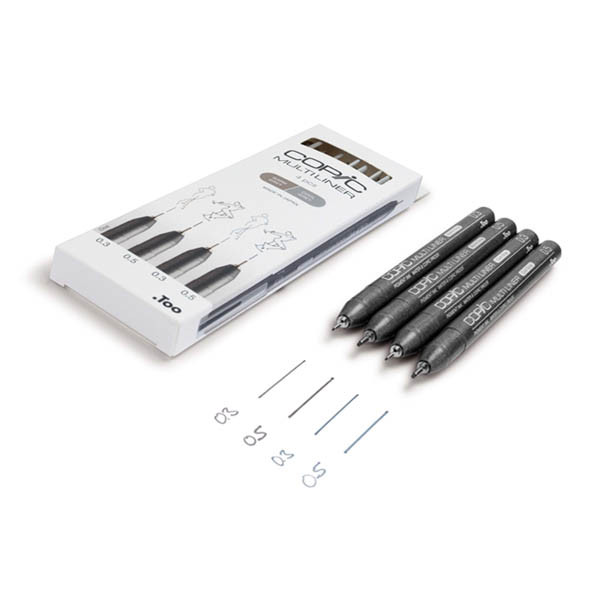 Copic Multiliner finelinerset meerkleurig (0,3 - 0,5 mm) 4 stuks 22075634 311067 - 2