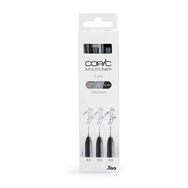 Copic Multiliner finelinerset meerkleurig (0,5 mm) 3 stuks 22075633 311066 - 1