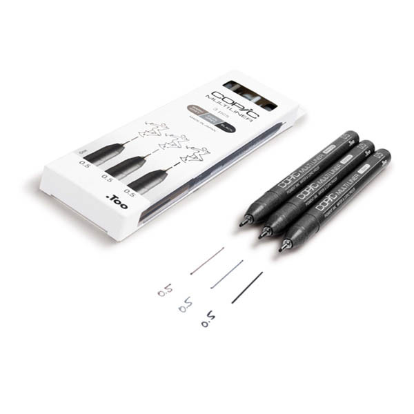 Copic Multiliner finelinerset meerkleurig (0,5 mm) 3 stuks 22075633 311066 - 2