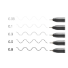 Copic Multiliner finelinerset zwart ( 0,05 - 0,8 mm) 5 stuks 22075635 311064 - 3