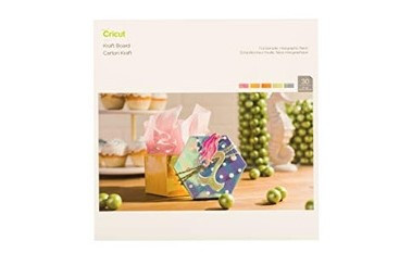 Cricut Kraft Board 12×12 Inch Foil Holographic Neon Sampler 221576 - 1
