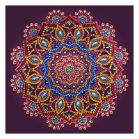 Crystal Art diamond painting kaart Purple Mandala 18 x 18 cm CCK-A75 400916