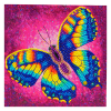 Crystal Art diamond painting kaart kit Change Butterfly 18 x 18 cm