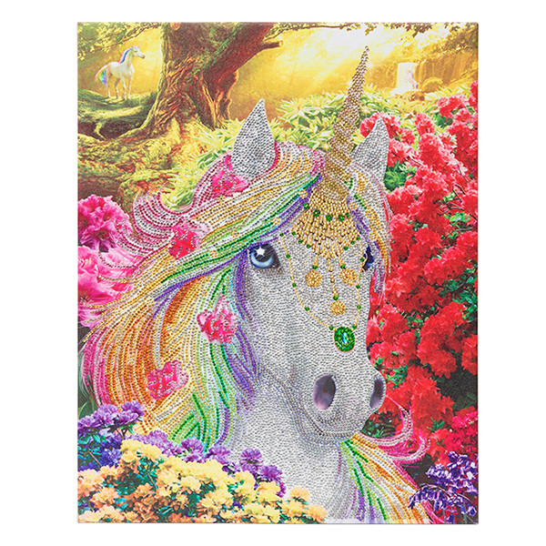 Crystal Art diamond painting kit Unicorn Forest 40 x 50 cm CAK-A71 400962 - 1