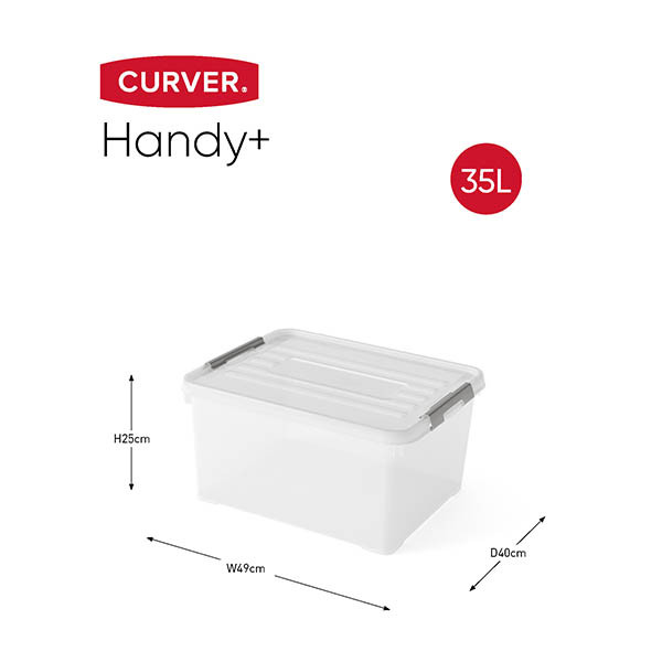 Curver Handy+ transparante opbergbox 35 liter 243877 - 2