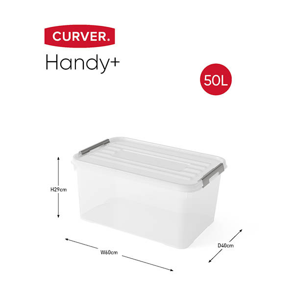 Curver Handy+ transparante opbergbox 50 liter 243878 - 2