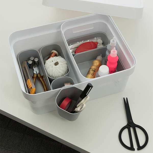 Curver Infinity ladebakje vierkant lichtgrijs 1 liter 243872 - 3