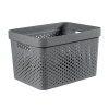 Curver Infinity recycled dots opbergbox antraciet 17 liter 243867 - 1