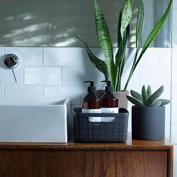 Curver Jute opbergmand Cube donkergrijs 17 liter 243861 - 3