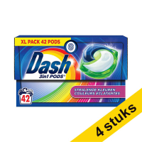 Aanbieding: 4x Dash 3-in-1 Stralende Kleuren pods (42 wasbeurten)