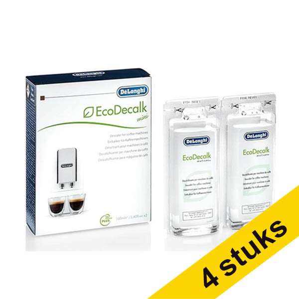 De'Longhi Aanbieding: 4x De'Longhi EcoDecalk ontkalker voor koffiezetapparaten (2 x 100 ml)  SDE01185 - 1