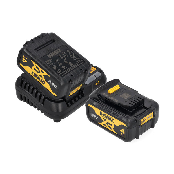 Startset: 2x DeWalt DCB182 XR accu's + lader (18 V, 4.0 Ah, origineel) ADE01220 - 1