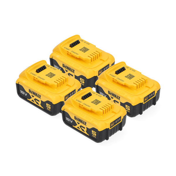 Startset: 4x DeWalt DCB184 XR Li-ion accu's (18 V, 5.0 Ah, origineel) ADE01191 - 1
