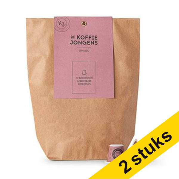 Aanbieding: 2x De koffiejongens Espresso koffiecups (50 stuks) 427513 - 1