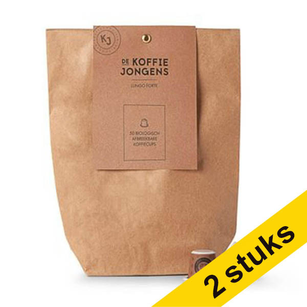 Aanbieding: 2x De koffiejongens Lungo Forte koffiecups (50 stuks) 427509 - 1