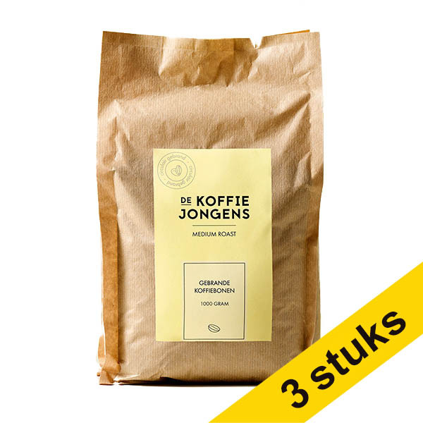 Aanbieding: 3x De koffiejongens Medium Roast koffiebonen 1 kg 427519 - 1