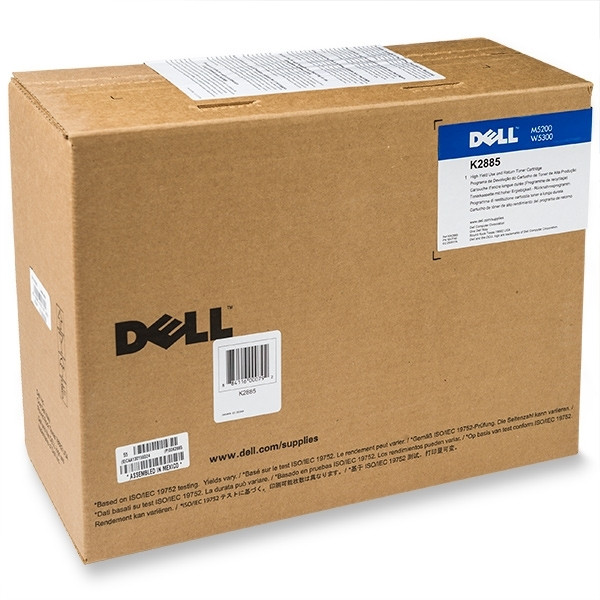Dell 595-10002 / 595-10004 (K2885) toner zwart hoge capaciteit (origineel) 595-10002 085722 - 1