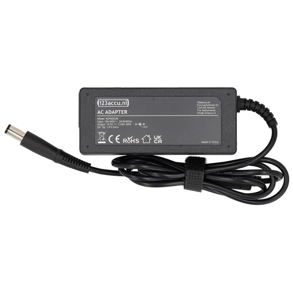 Dell adapter (19.5 V, 3.34 A, 65 W, 123accu huismerk) 01X917 05U092 06TM1C 09Y6M1 0C026H ADR00228 - 2