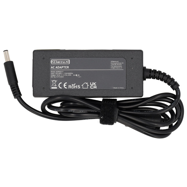 Dell adapter 4.5 x 3.0 mm (19.5 V, 2.31 A, 45 W, 123accu huismerk) 0285K 03RG0T 03RGOT 04H6NV 070VTC ADR00217 - 2