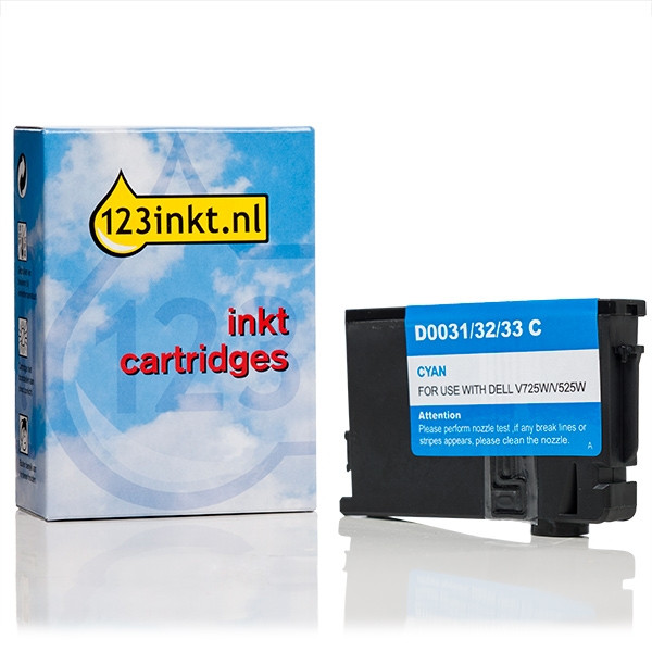 Dell series 33 / 592-11813 inktcartridge cyaan extra hoge capaciteit (123inkt huismerk) 592-11813C 019189 - 1