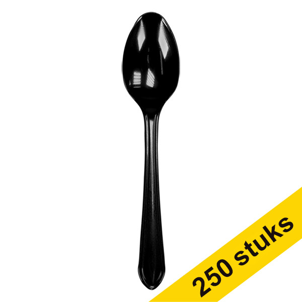 Depa Aanbieding: 5x Depa herbruikbare lepel zwart (50 stuks)  402757 - 1