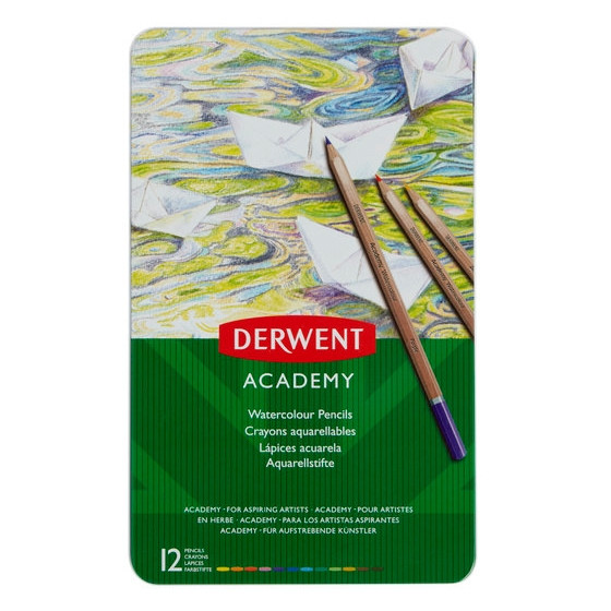 Derwent Academy aquarel kleurpotloden (12 stuks) 2301941 209800 - 1