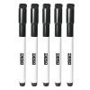 Desq whiteboard markers met wisdop zwart 5 stuks (1 mm rond) 4297 400747 - 4