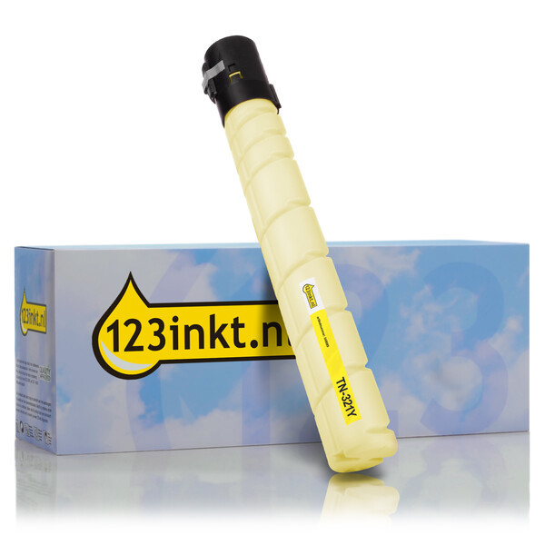 Develop TN-321Y (A33K2D0) toner geel (123inkt huismerk) A33K2D0C 049089 - 1