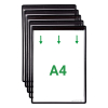 Djois informatiekader  A4 magnetisch zwart (5 stuks)