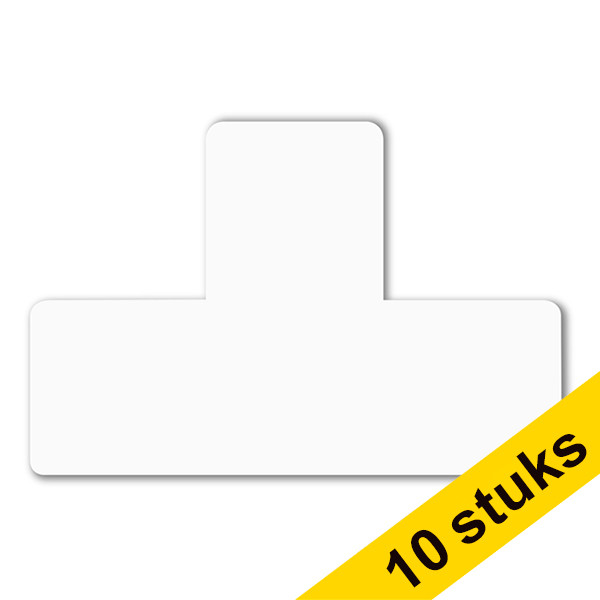 Djois zelfklevend vloermarkeringssymbool T-vorm wit (10 stuks) 197302 234839 - 1