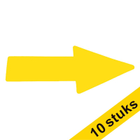 Djois zelfklevend vloermarkeringssymbool pijl geel (10 stuks) 197404 234843