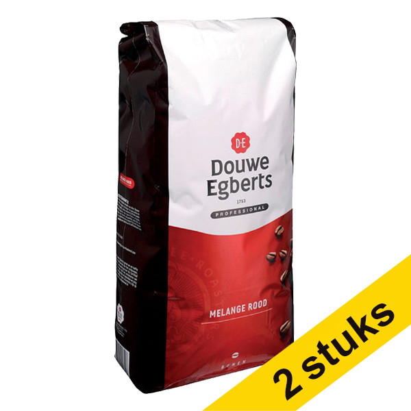 Douwe Egberts Aanbieding: 2x Douwe Egberts Fresh Beans Melange Rood 3 kg  404257 - 1