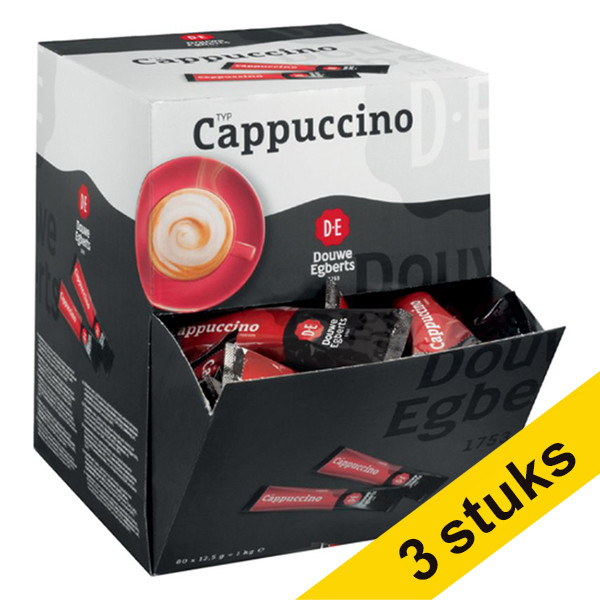 Douwe Egberts Aanbieding: 3x Douwe Egberts instant Cappuccino sticks (80 stuks)  404273 - 1