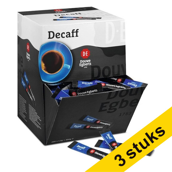 Douwe Egberts Aanbieding: 3x Douwe Egberts instant Decafé sticks (200 stuks)  404275 - 1