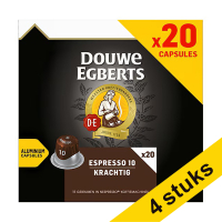 Aanbieding: 4x Douwe Egberts Espresso Krachtig koffiecups (20 stuks)