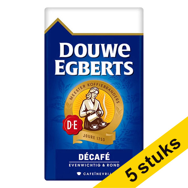 Douwe Egberts Aanbieding: 5x Douwe Egberts Decafé snelfiltermaling 250 g  404252 - 1