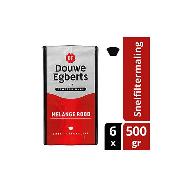Douwe Egberts Aroma Rood filterkoffie 500 gr (6 stuks) 298129 - 1