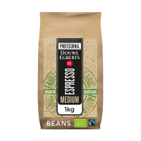 Douwe Egberts Espresso Organic en Fairtrade Medium Roast koffiebonen 1 kg 4091500 423924
