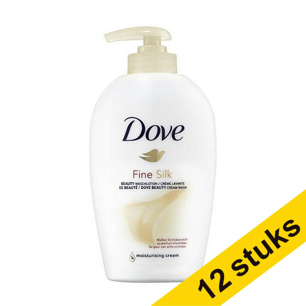 Aanbieding: 12x Dove handzeep silk cream wash 250 ml) SDO00328 - 1