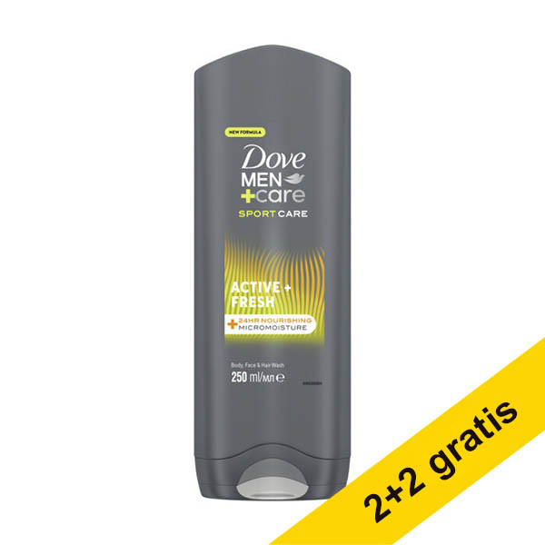 Aanbieding: 4x Dove Men+Care Active Fresh douchegel (250 ml) SDO00719 - 1