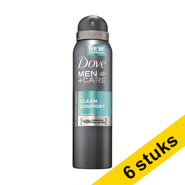 Dove Aanbieding: 6x Dove deodorant spray Clean Comfort for men (150 ml)  SDO00477 - 1