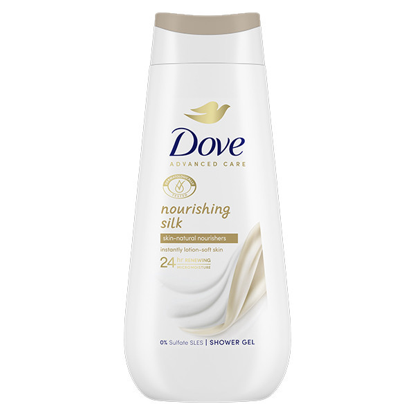Dove Advanced Care Nourishing Silk douchecrème (225 ml) SDO00536 - 1