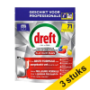 Aanbieding: 3x Dreft Professional All-in-One Platinum Plus Lemon Vaatwastabletten (213 vaatwasbeurten) SDR08736 - 1