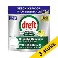 Aanbieding: 3x Dreft Professional Lemon Original Vaatwastabletten (100 vaatwasbeurten)