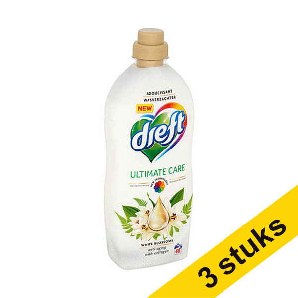 Aanbieding: 3x Dreft Ultimate Care White Blossoms wasverzachter 1 Liter (40 wasbeurten) SDR05151 - 1