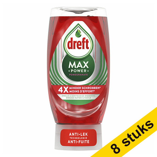 Dreft Aanbieding: 8x Dreft Max Power Pomegranate afwasmiddel (370 ml)  SDR05185 - 1